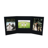 4x6/6x4/4x6 black Tri-Pod Folio frame with black trim